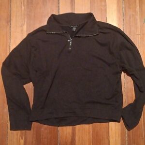 Athleta Black Cropped Sweatshirt